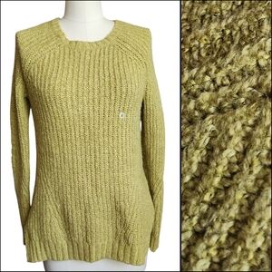 American Eagle Ahh-Mazingly Soft Sweater Mustard Green Knit S